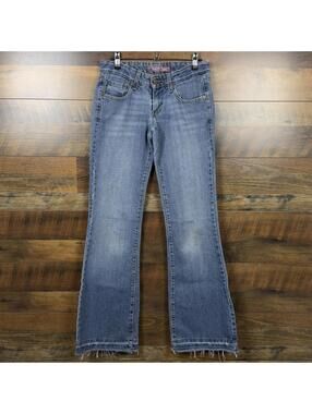 Vintage Y2K Levis 524 Superlow Flare Jeans Womens 3M Low Rise 28x32.5